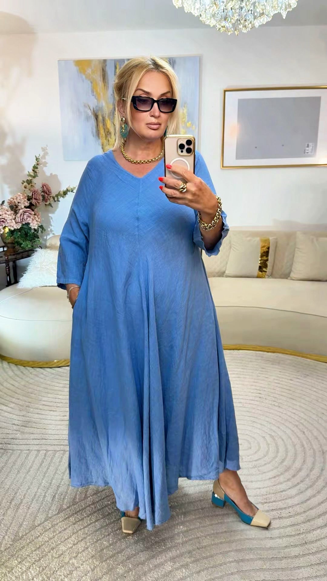 Vestito lungo lino
