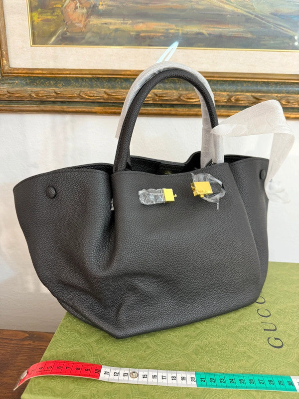 👜 Borsa in vera pelle nera – Made in Italy