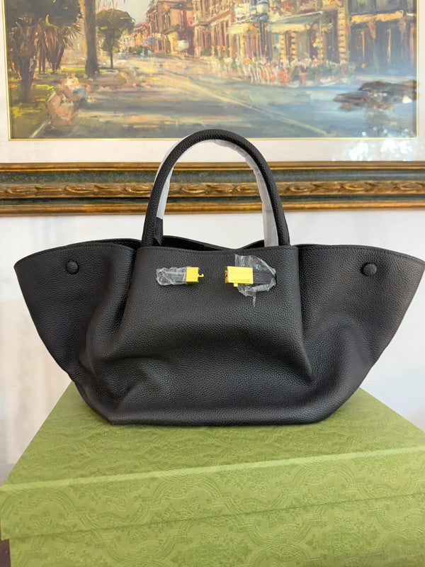 👜 Borsa in vera pelle nera – Made in Italy
