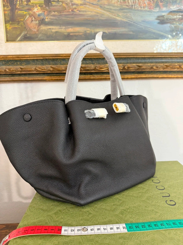👜 Borsa in vera pelle nera – Made in Italy