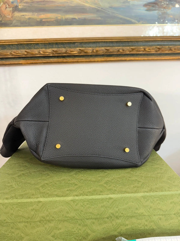 👜 Borsa in vera pelle nera – Made in Italy