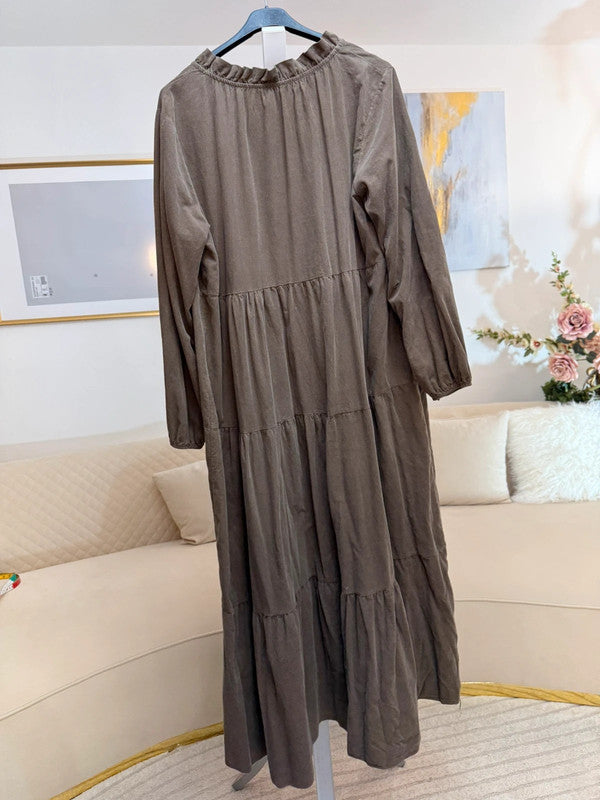 🌿 Vestito velluto taupe 🤎