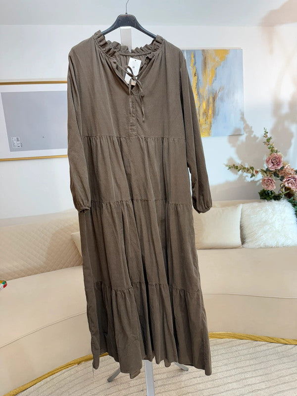 🌿 Vestito velluto taupe 🤎