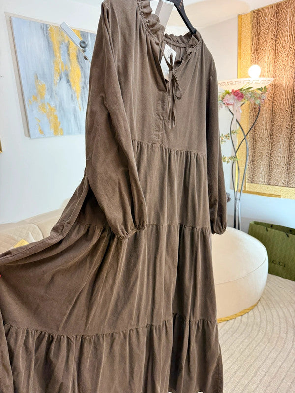 🌿 Vestito velluto taupe 🤎