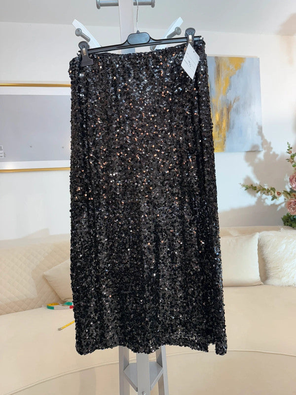 Gonna midi in paillettes nero 🖤