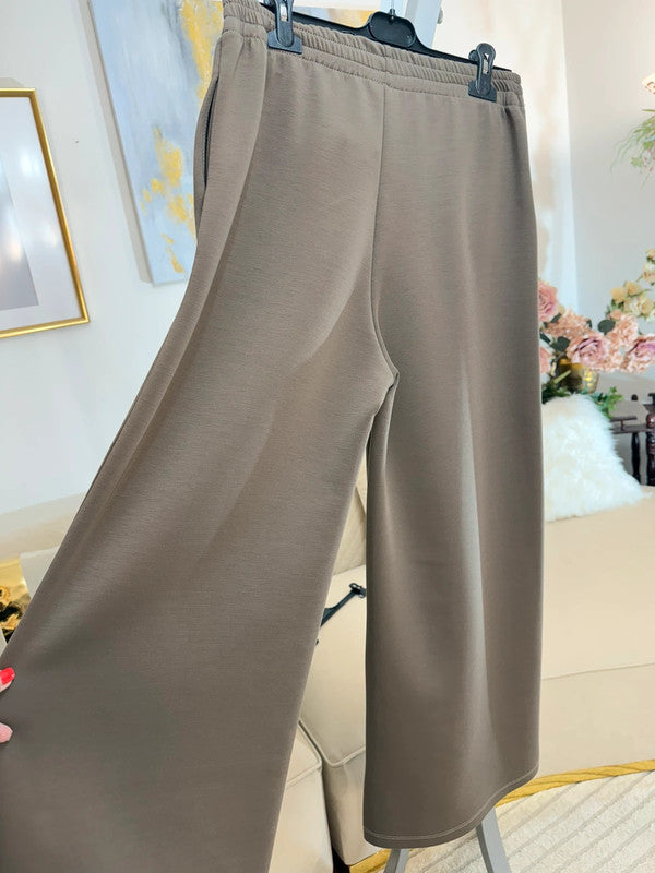 Pantaloni palazzo invernali cappuccino