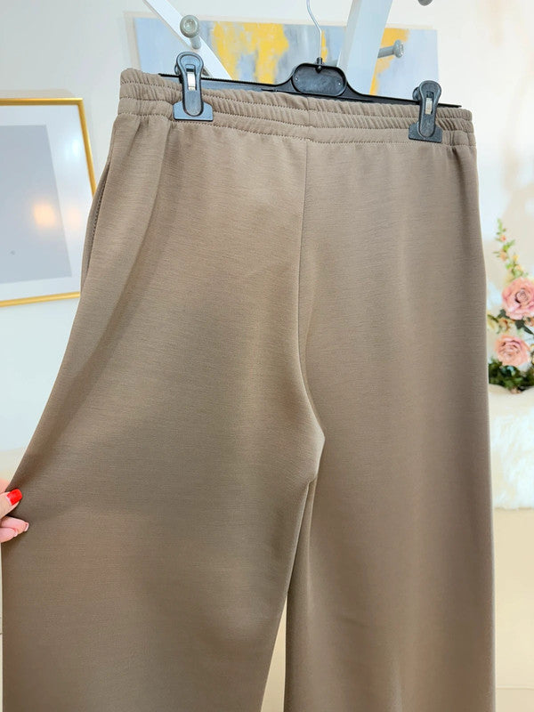 Pantaloni palazzo invernali cappuccino