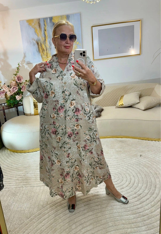 🌸 Abito lungo in lino 100% Made in Italy 🌸