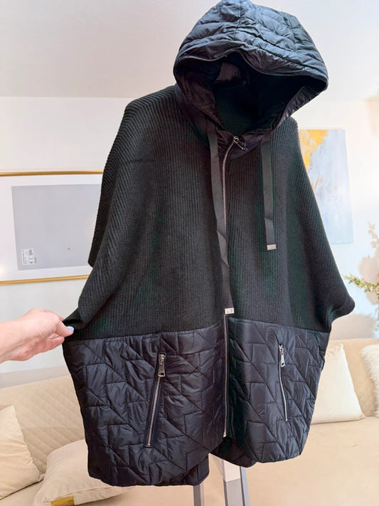 Gilet oversize con cappuccio – stile urban chic 🖤