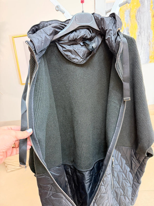 Gilet oversize con cappuccio – stile urban chic 🖤