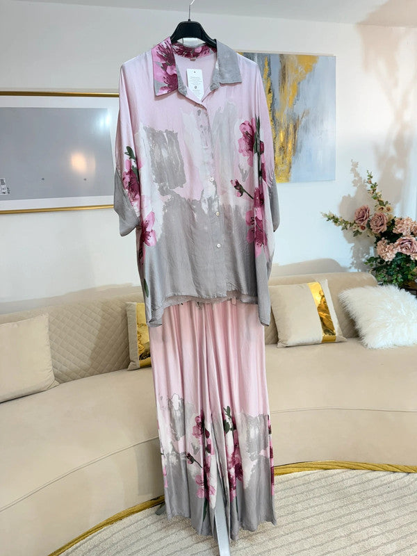 Completo blusa + pantalone viscosa floreale 🌸