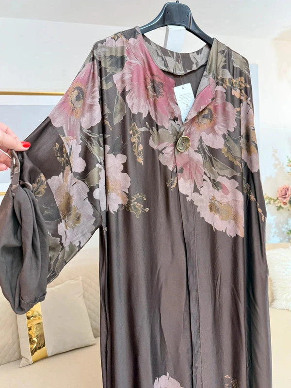 Vestito lungo floreale in viscosa Made in Italy 🌸