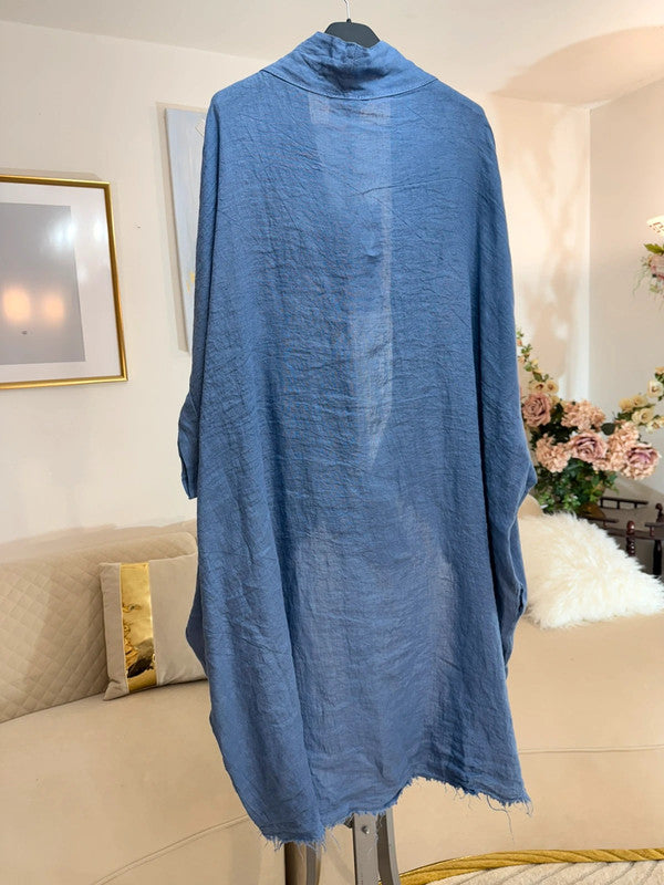Cardigan oversize lino Made in Italy 💙