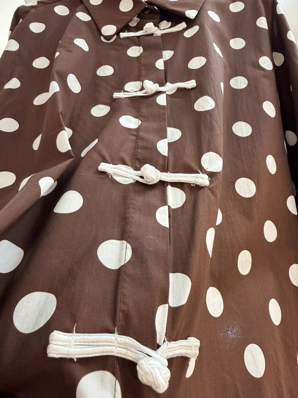 Camicia oversize a pois marrone 🤍