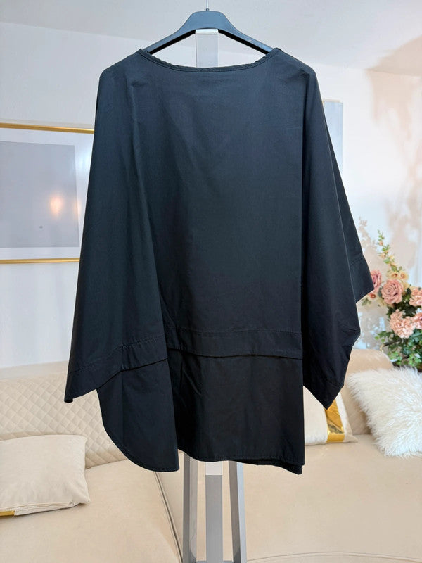 Tunica oversize nera in cotone 🖤 minimal ed elegante