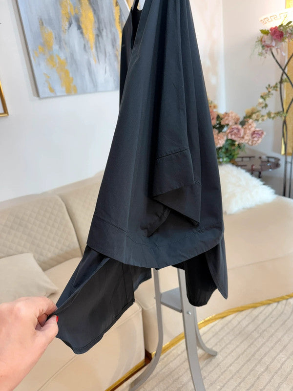 Tunica oversize nera in cotone 🖤 minimal ed elegante