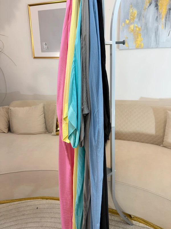 Kimono lungo in seta trasparente Made in Italy