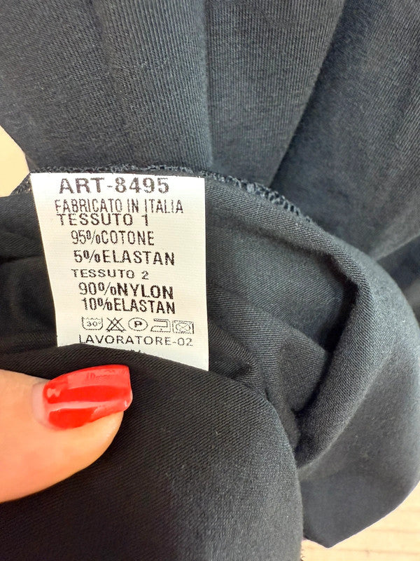 Vestito lungo in cotone con pizzo