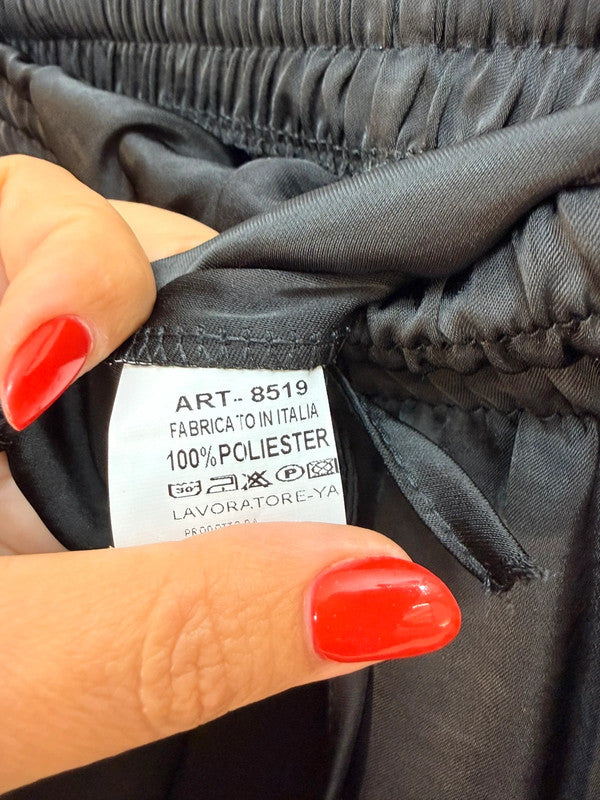 Pantaloni harem satinati oversize Made in Italy