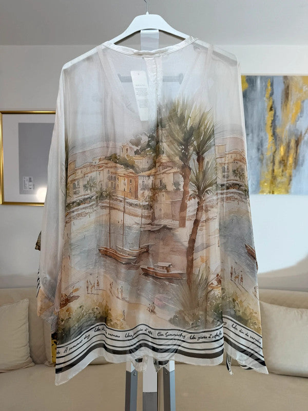 Blusa elegante Riviera italiana 🤍