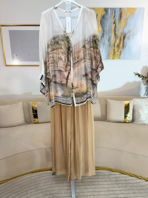 Blusa elegante Riviera italiana 🤍