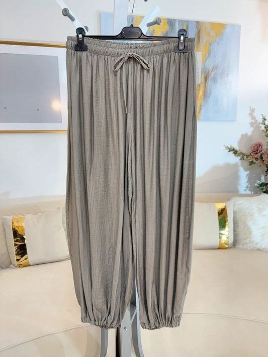 Pantaloni ampi beige fluido 🤍