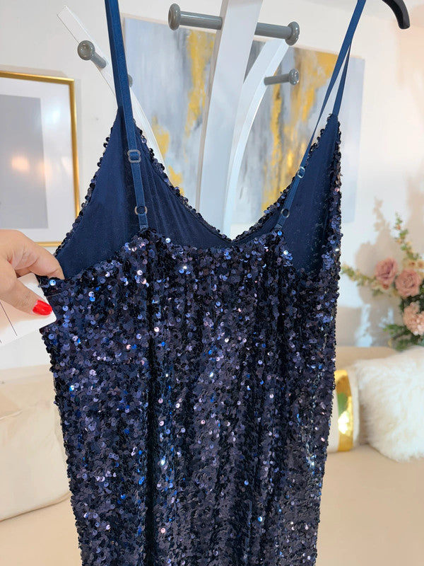Vestito con paillettes blu notte 💙
