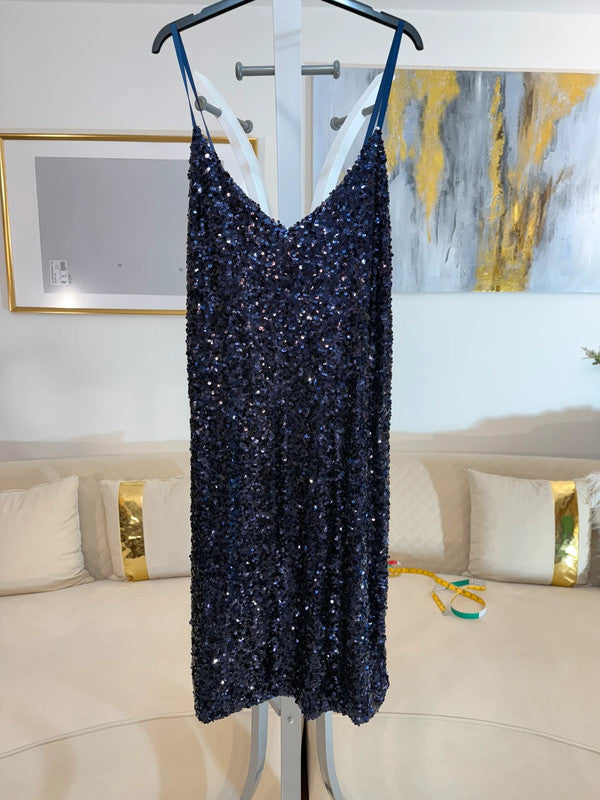 Vestito con paillettes blu notte 💙