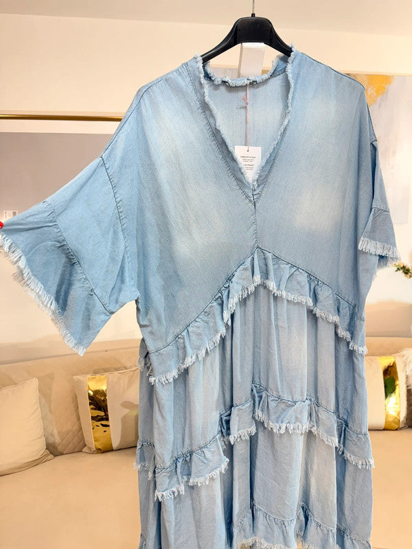 Abito corto in lyocell effetto denim 💙