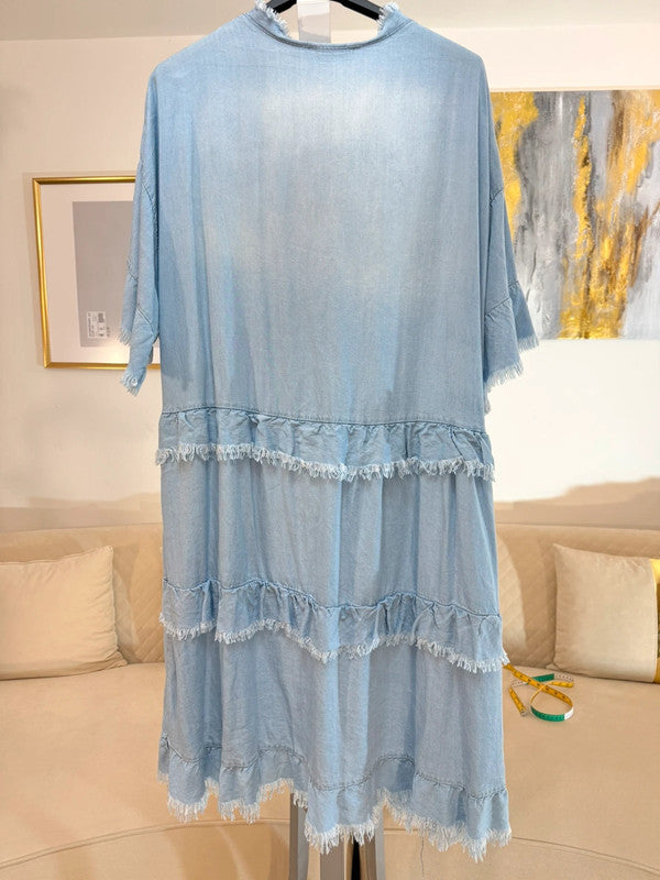 Abito corto in lyocell effetto denim 💙