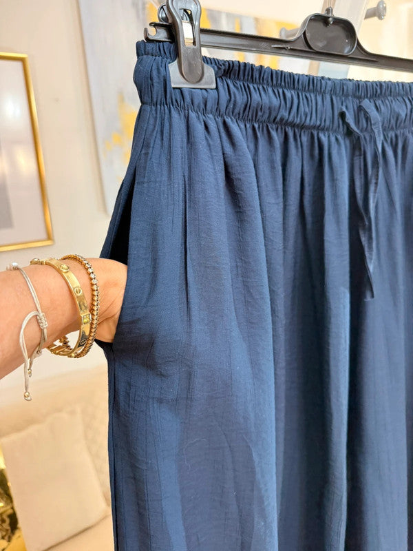 Pantaloni harem blu fluido 💙
