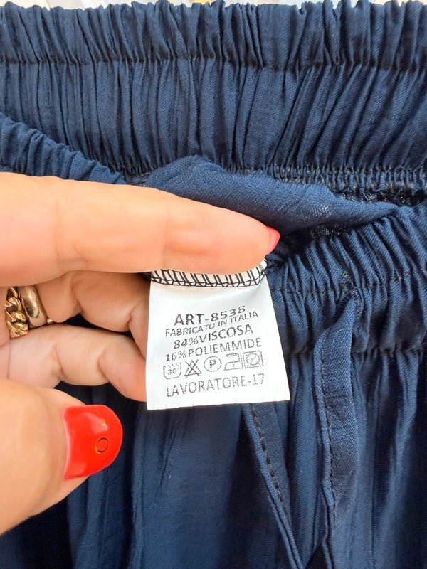 Pantaloni harem blu fluido 💙
