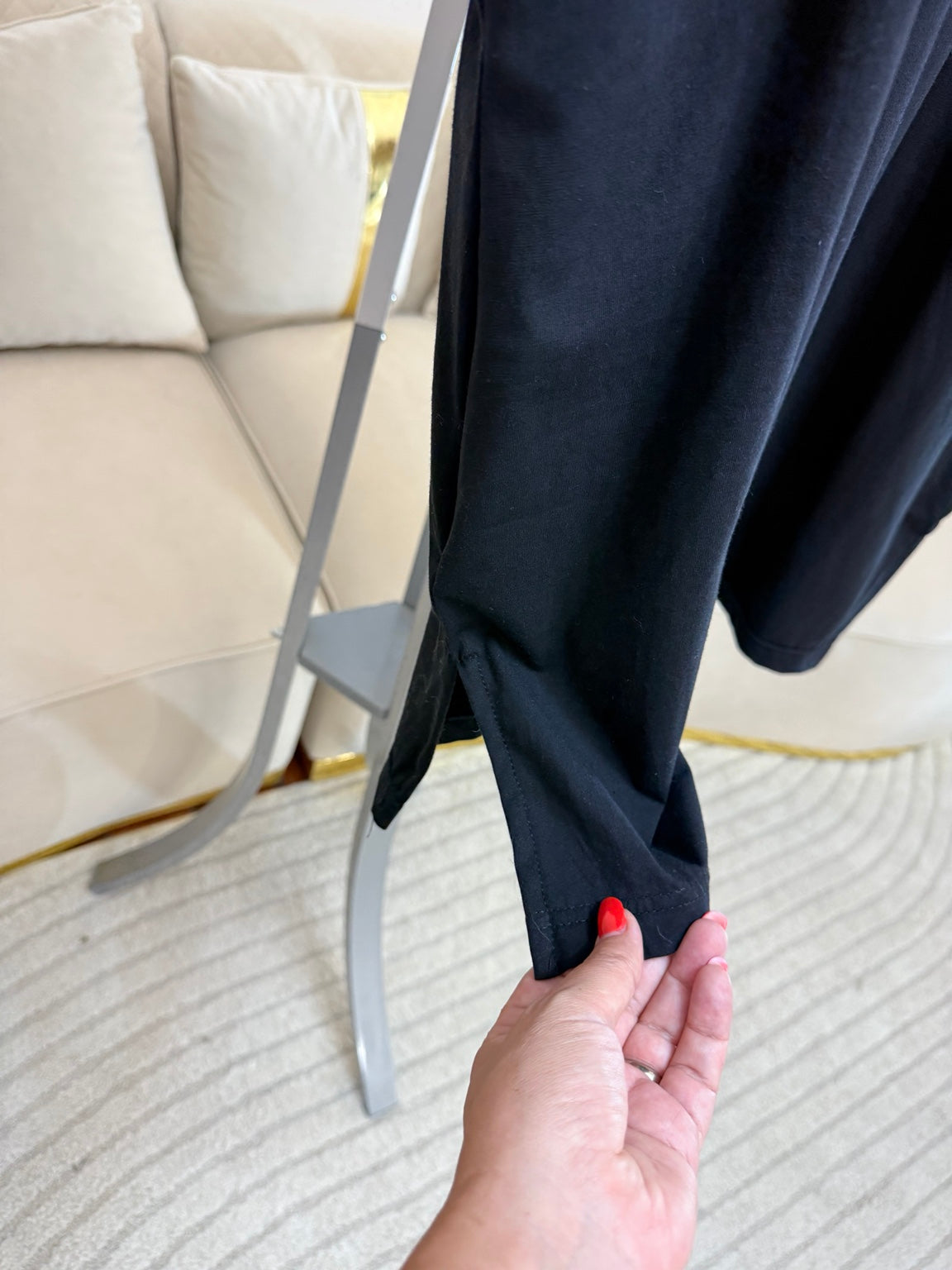 Abito nero curvy oversize 2XL con spacchetto laterale